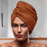 Soleil d'ocre Lagune Terra badhanddoek voor het hoofd van katoen, 24 x 62 cm