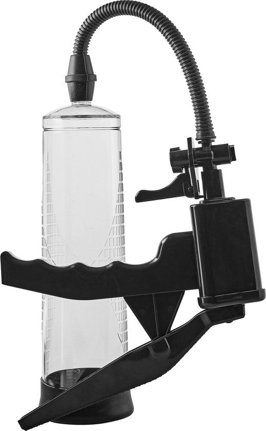 Dream Toys Ramrod penispomp met knijphendel - Zwart