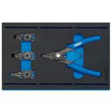 Draper 63196 Verwisselbare cirkeltang 5-delige set in 1/4 Eva insteekbak, blauw
