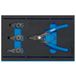 Draper 63196 Verwisselbare cirkeltang 5-delige set in 1/4 Eva insteekbak, blauw