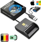 Good2know EID Kaartlezer - USB C en USB A - Identiteitskaartlezer - Card Reader - Identiteitskaart - E-ID Belgium - 305