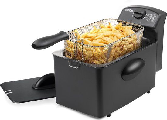 Princess Black Steel Friteuse - 4L - 2000W - Deep Fryer
