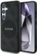 Guess 4G Ring Cirkel Logo Hoesje Geschikt voor Samsung Galaxy S25 - Back Cover Compatibel met MagSafe / Qi2 - Zwart