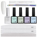 Canni - Biab Set - 10-delig - HEMA-vrij - TPO-vrij - Builder in a bottle - Builder gel - Biab nagellak - Biab set - The gel bottle biab - Gel in a bottle