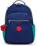 Kipling SEOUL Rugzak - 27 Liter - Polyester - Escape Blue Block
