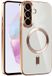 Techsuit Hoesje geschikt voor Samsung Galaxy A36/A56 - Luxury Crystal Back Cover - Geschikt voor MagSafe - Transparant/Goud