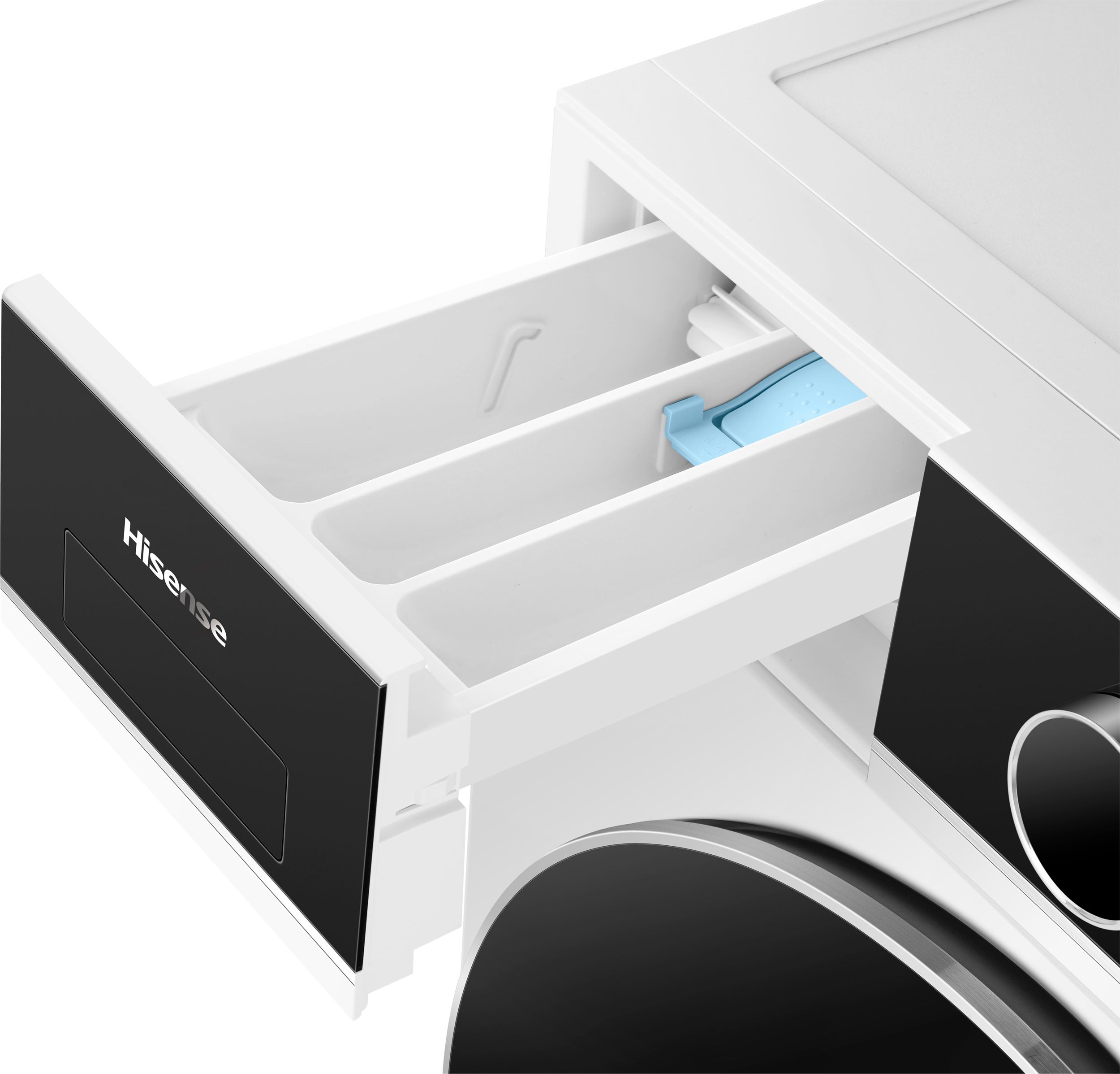 Hisense WD5I8043BWF Was-droogcombinatie - 8/5 kg, 1400 toeren, Slimline, Energieklasse A(-30%), WiFi, Stoomfunctie