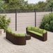 Maison Exclusive - Ensemble de meubles de jardin 9 pièces avec canapé et coussins, marron, en polyrotin