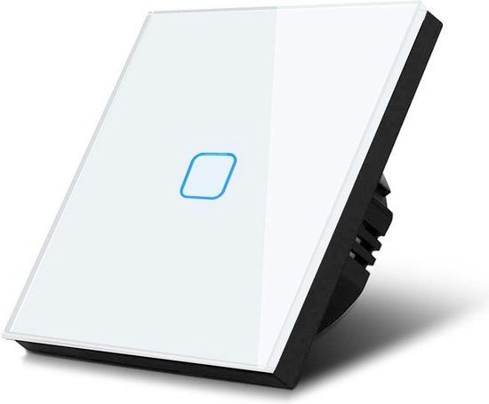 Maclean - Aanraaklichtschakelaar - Wandschakelaar - Gehard glas - Wit