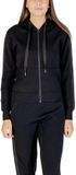 Guess Hooded Zip-Up Sweatshirt with Front Pockets Wo - Black