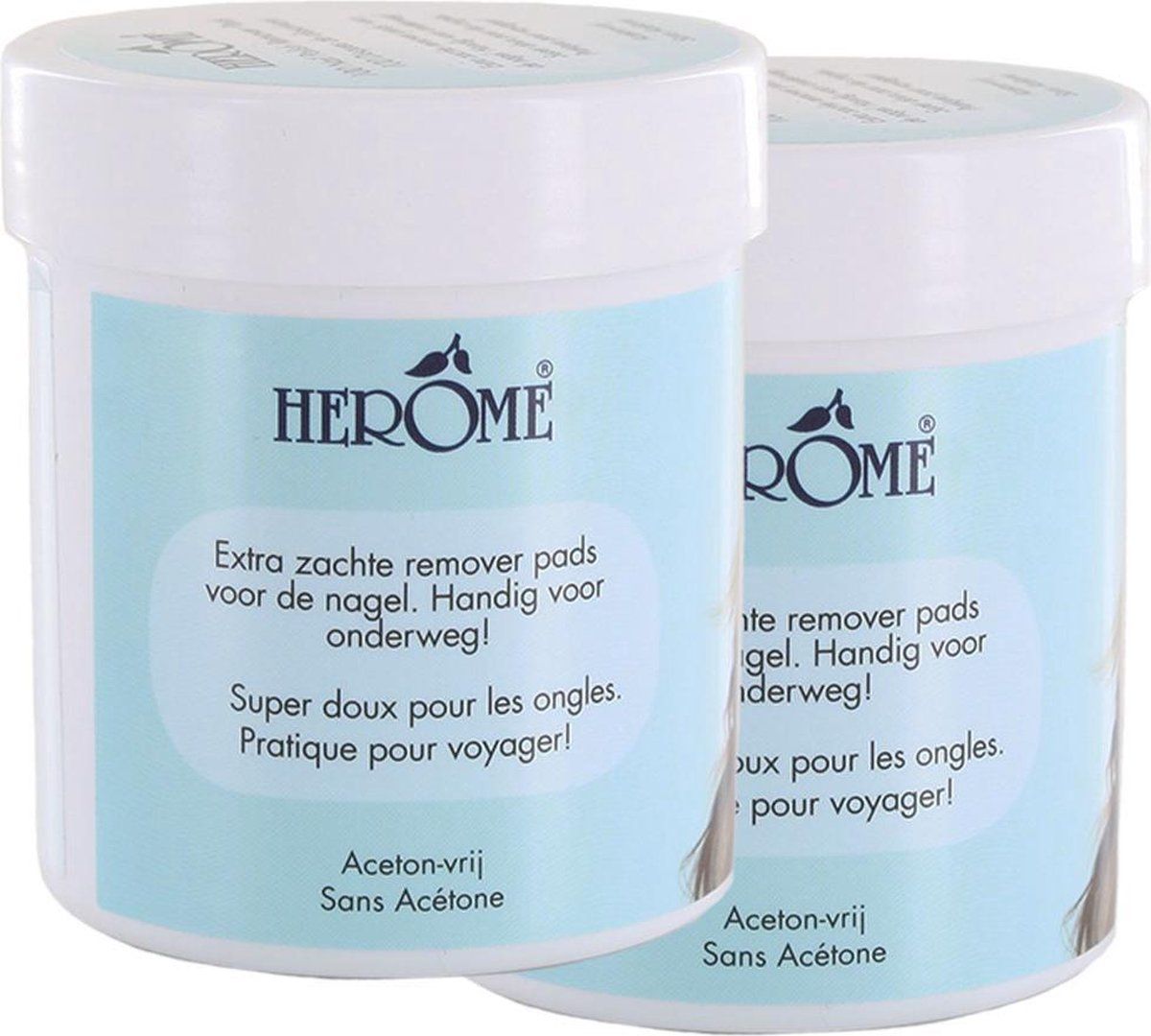Herôme Cosmetics Caring Nail Polish Remover Pads - 2x100 Stuks - Acetonvrij