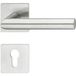 Häfele Garniture à béquilles LDH 3171 en acier inoxydable mat, PZ - cylindre profilé