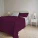 Italian Bed Linen Beddengoed Natural Colour, pruim/lichtgrijs, tweepersoonsbed