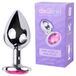 Desirel - bouchon anal - bijou rose L - argent/rose