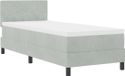 vidaXL Boxspringbed met LED Gris clair 80 x 200 cm Velours