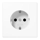Jung SCHUKO®-wandcontactdoos, 16 A 250 V ~, Schroefklemmen, Duroplast, Serie LS, alpinewit LS 1521 WW