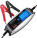 Monzana Acculader - Volautomatisch 6V 12V LCD Scherm 25x13x5cm - Zilver