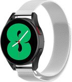 By Qubix Milanese Bandje voor Huawei Watch GT 4 / GT 5 (41mm) & GT 5 Pro (42mm) - Zilver