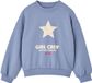 Vertbaudet Meisjessweater met ronde hals chambrayblauw