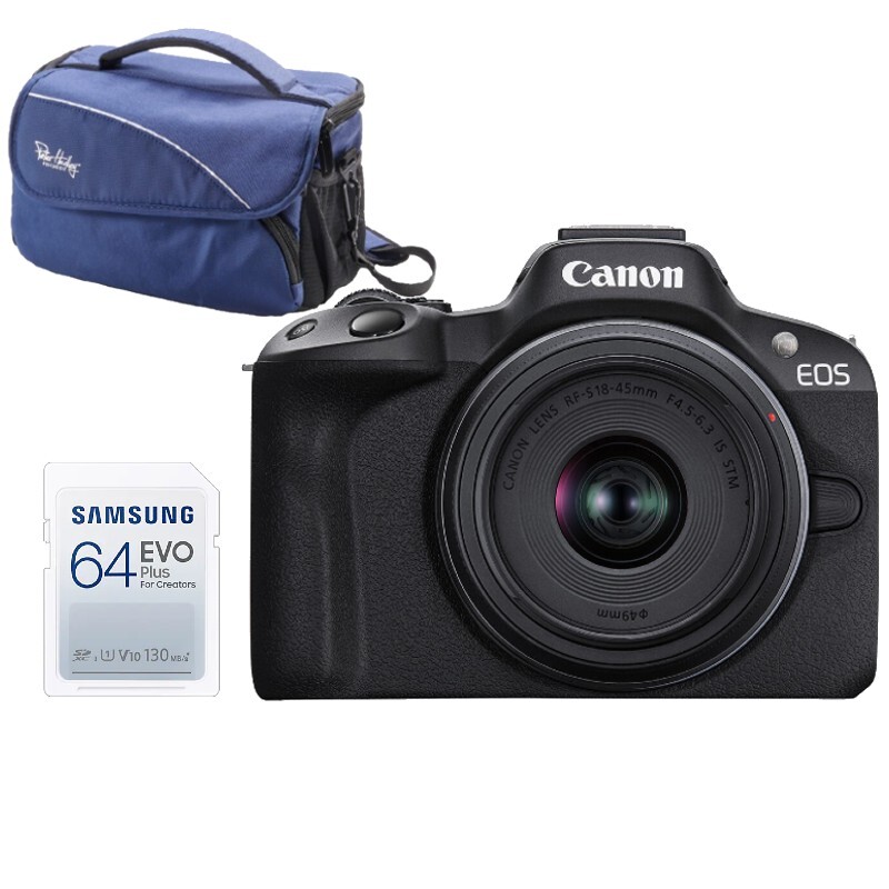 Canon Canon EOS R50 zwart + RF-S 18-45mm Holiday Kit