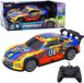 LEAN TOYS Rc-raceauto met gloeiend lichaam blauw en geel
