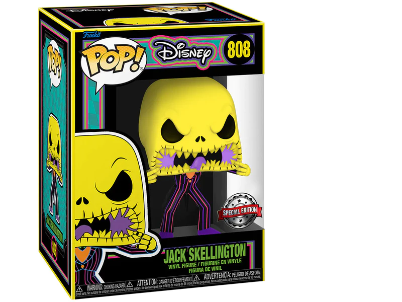 Funko Pop! - Disney Jack Skellington Blacklight #808 - 2023 - EAN: 0889698663175