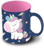 karactermania Karaktermania Oh My Pop! Sweety Unicorn Mok Aardewerk Blauw 400 ml