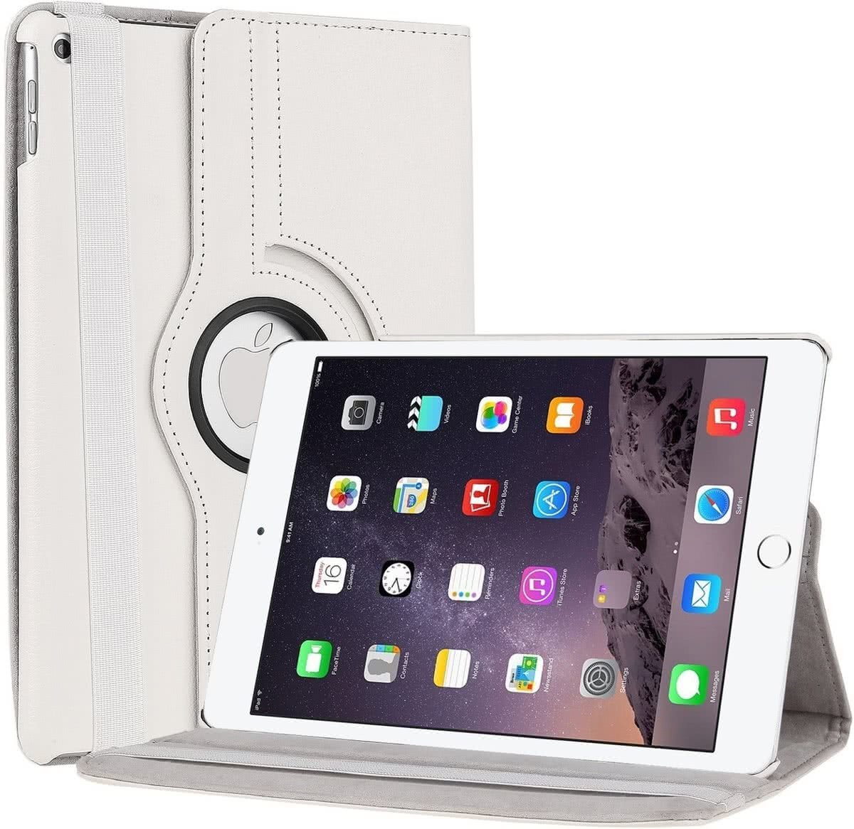 - iPad 2/3/4 hoes 360 graden Multi-stand draaibaar -Wit