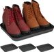 Merkloos Relaxdays Schoenen lekbak - Set van 4 - Zwart - Kunststof - 3 x 27 x 35 cm
