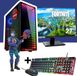 ScreenON Gaming PC Set - AMD Ryzen 5, 16GB RAM, 480GB SSD, NVIDIA GeForce GTX 1630, 27" Monitor, Keyboard & Mouse - Fortnite Dark Bomber Hero - V2