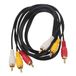 Blendend 1,5 m lange 3 RCA-naar-3 RCA-audiokabel, zwart