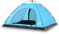 vidaXL Tent 5-persoons snelontgrendeling blauw