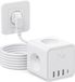 Multiprise - 7-en-1 prise avec USB - 3 prises - Interrupteur - 3 m - Idéal pour salon - Bureau