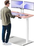 Desktronic HomeOne Zit-sta Bureau Elektrisch In Hoogte Verstelbaar, 120x60 cm Wit/Roze
