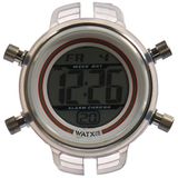 WATXANDCO Watx & Colors RWA1529 Heren Polshorloge Digitaal Kunststof Transparant 38mm