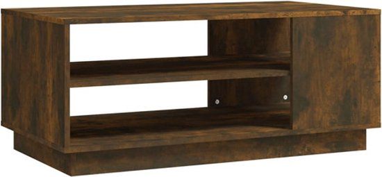 vidaXL Salontafel 102x55x43 cm bewerkt hout gerookt eikenkleurig