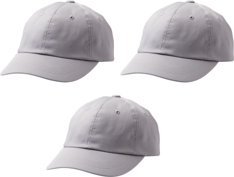 CRICUT Baseball Cap Blank | 3-Pack | voor gebruik Hat Press. Compatibel met Iron-On (HTV) & Infusible Ink Materials, Grijs, 3 Pack