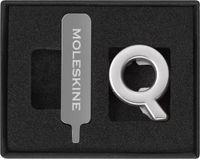 Moleskine Pin voor Notebook of Planner Letter Q, Letter Pin, Pas de Elastische Sluiting aan, Speciaal Aangepast Gift, Kleur Zilver
