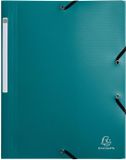 Exacompta Elastomappen - 3 kleppen - Elastiek - A4 - Groen - 10 stuks