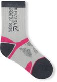 Regatta Blister Protect II sokken Grijs Gestreept Kinderen Unisex 36-38