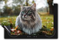 Chefcare Inductie Beschermer Kat met Groene Ogen - 75x55 cm