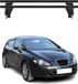 Omac Barres De Toit Transversales En Aluminium Pour Seat Leon Ii 2005-2009 Pre-fl – Antivol – Rainure En T – Testées City Crash – Charge Max 50 Kg Noir