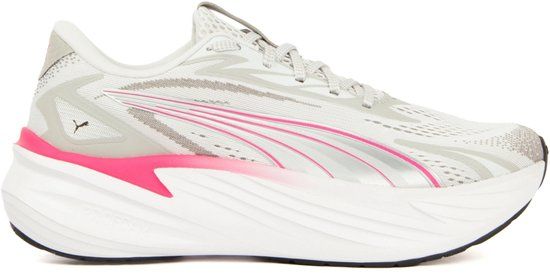 Puma Maxima Pro 313313 Hardloopschoenen Mannen Laag Polyester Feather Gray-Gray Echo-Pink Opal-Puma White