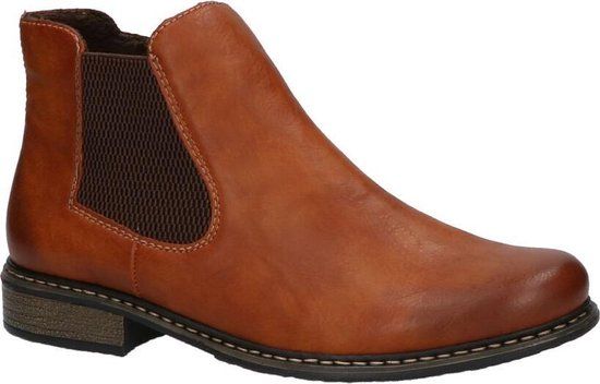 Rieker Cognac Bottines Dames 39 - Enkellaarzen - Kunstleer - Vrouwen