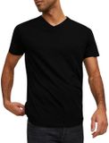 JACK&JONES JJEORGANIC BASIC TEE SS V-NECK NOOS Heren T-shirt - Maat S - Zwart