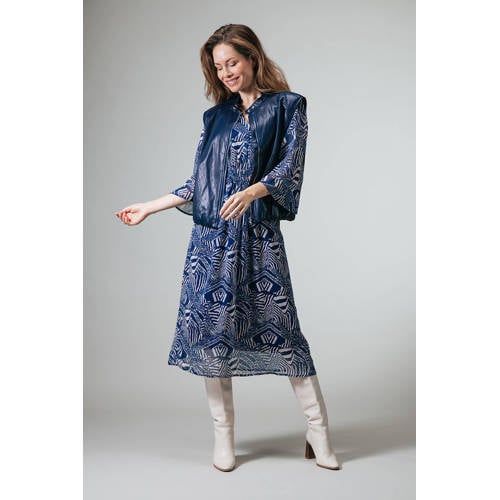 LabeL DOT midi jurk blauw