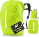 AVANA Housse de pluie pour sac à dos, avec bandes réfléchissantes (10-70 l), housse de pluie imperméable, sac d'école, réflecteur, housse de sac à dos, housse de sac à dos réfléchissante, vert néon