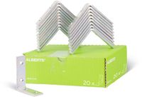 Alberts 847739 Balkhoek | smal | galvanisch verzinkt, gechromateerd | 80 x 80 x 20 mm | set van 20