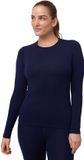 DANISH ENDURANCE Thermoshirt met Lange Mouwen voor Dames - Merino Wol - Donker Marineblauw - Maat XXL