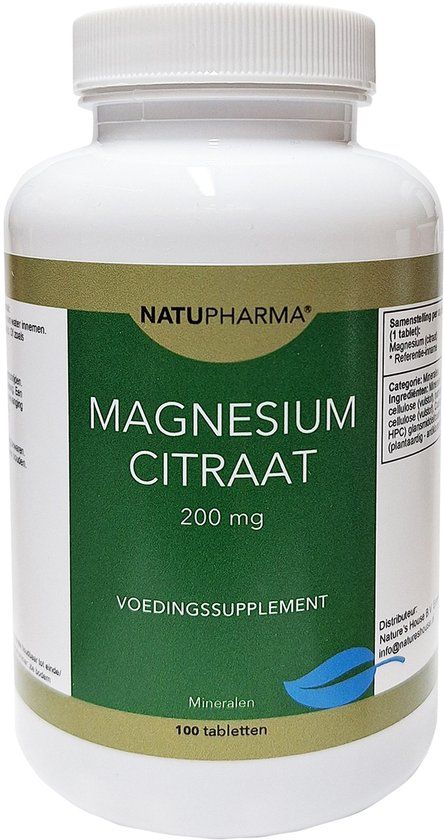 Natupharma Magnesium citraat 200 mg 100 tabletten
